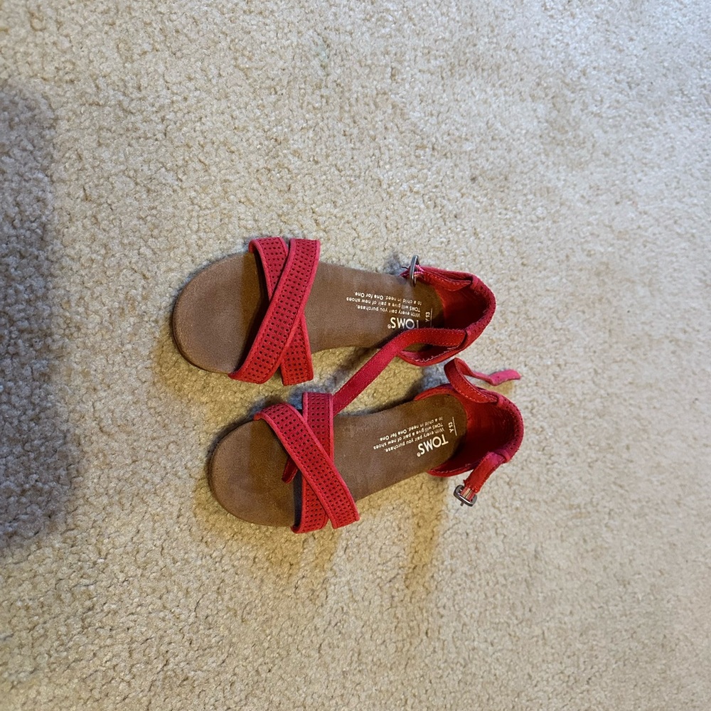 TOMS Kids Red Sandals